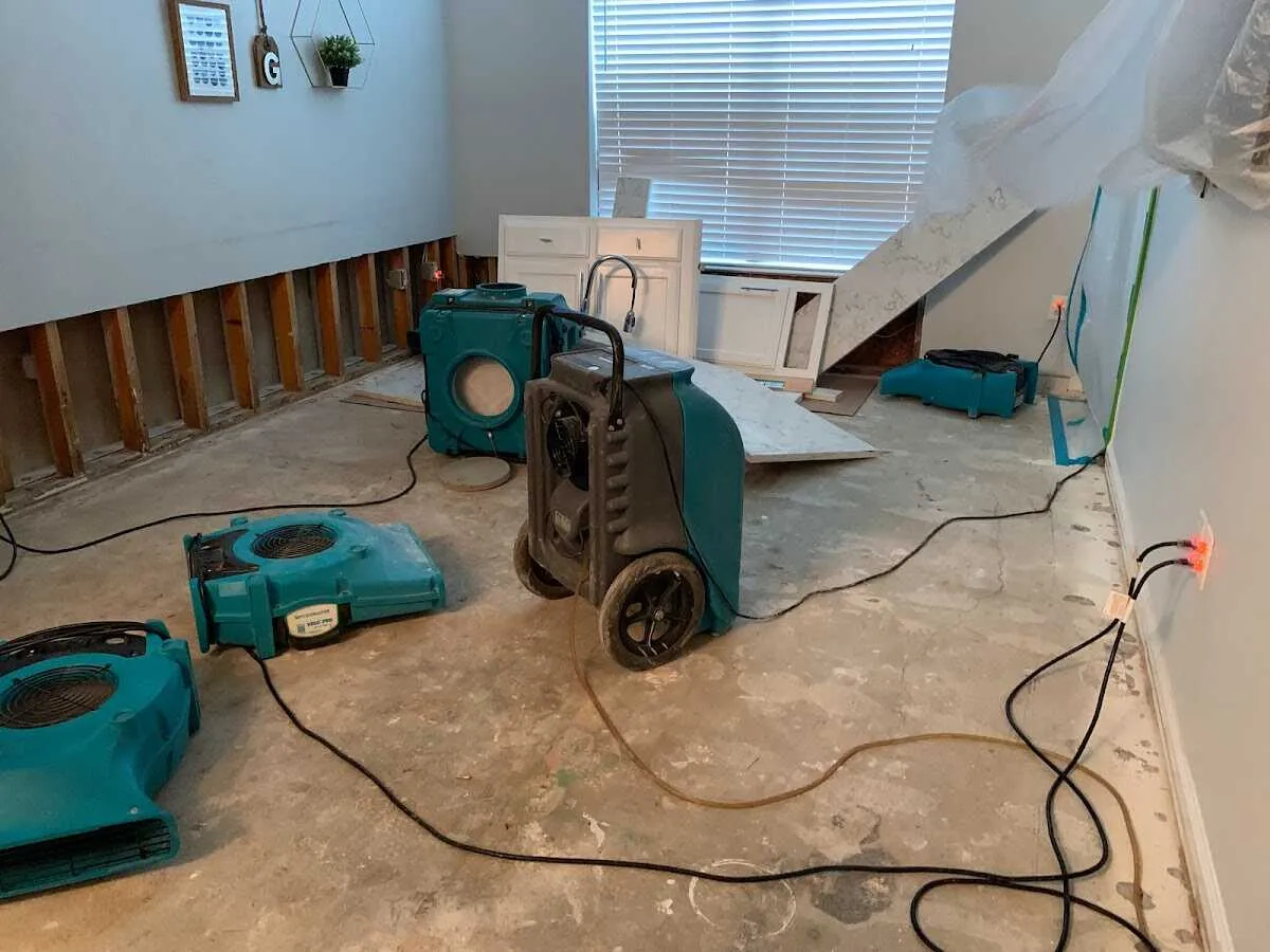 Dehumidifier in flood-cut room for Water Extraction & Removal in Sebring